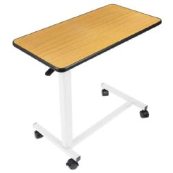 Adjustable Overbed Table with Wheels by Vive Health